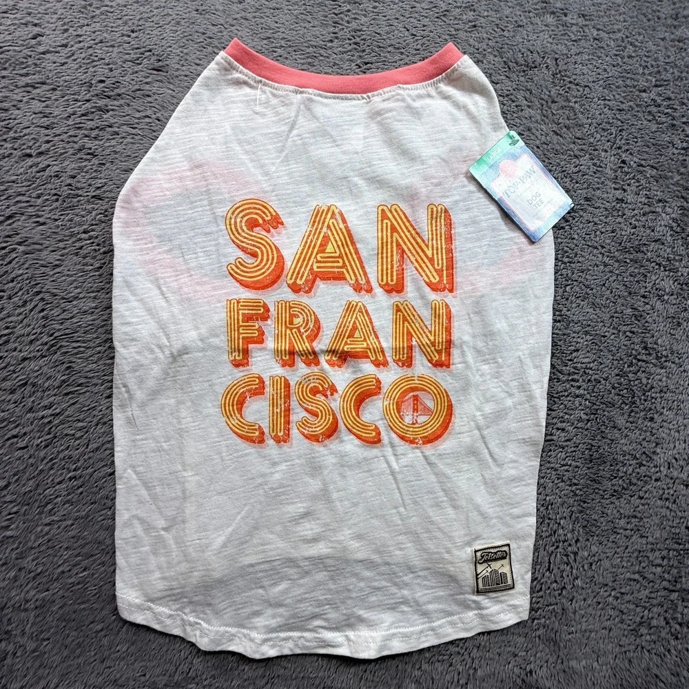 Top Paw San Francisco Dog Shirt Large Tee Thin Cotton NWT